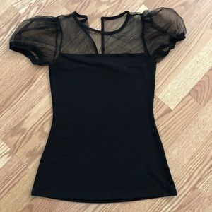 Puff Sleeve Mesh TShirt